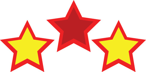 Stars yellow and red set
