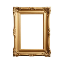 Elegant ornate gold picture frame for classic interior design
