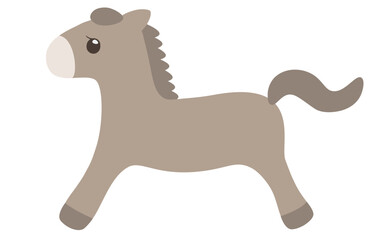 シンプルで可愛い馬のイラスト