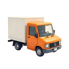 Toy truck isolated on white background for delivery and transport illustration