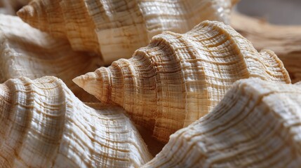 Close-up of geoduck shell texture highlighting natural patterns and details.