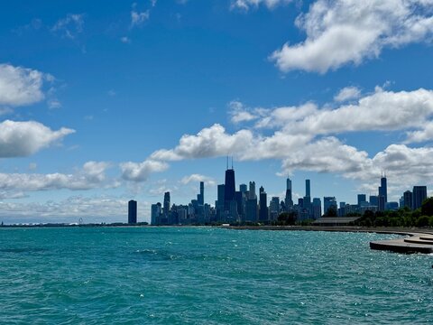 Chicago Skyline and Lake Michigan