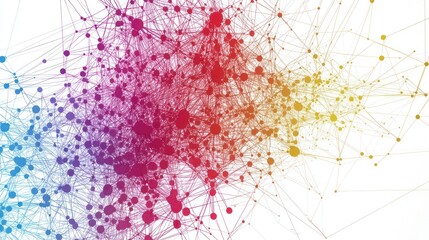 Naklejka premium Colorful abstract network design