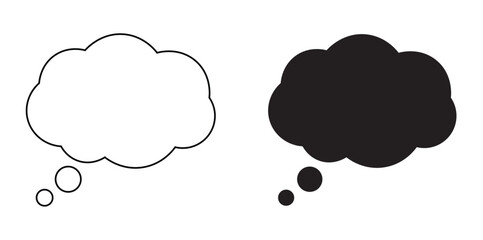 Obraz premium Thought bubble outline suitable for various graphic design projects and creative expressions in isolated