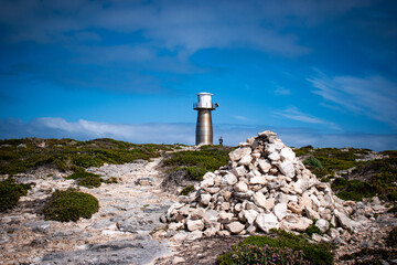 Australia, West Cape Lighthouse is part of the Innes National Park at Yorke Peninsula. There is a 500-metre walk to get to the lighthouse which offers amazing views of the surrounding landscape. 