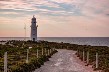 Australia, spectacular Corny Point Lighthouse is located on the northernmost point of the Yorke Peninsula. The lighthouse was completed in 1882, and is the third oldest remaining in South Australia.