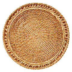Wicker basket isolated on transparent background