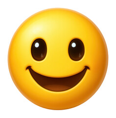 Fototapeta premium Emoji face with a cheerful expression.