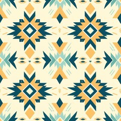 Intricate aztec geometric patterns on contemporary canvas create a harmonious minimalist design