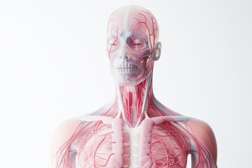 Exploring human physiology  a minimalist approach with matte colors and a clean background