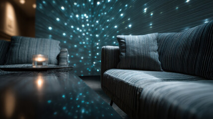 innovative furniture setup that responds to voice and facial expressions creating dynamic interaction