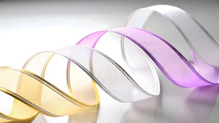 pink ribbon on white