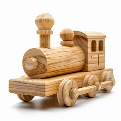 Wooden train toy creates imaginative play experiences for children in any setting