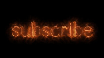Subscribe 4K Stock Video. subscribe text animation on black background video. - Powered by Adobe