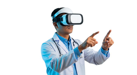 Doctor Immersed in Virtual Reality: Revolutionizing Healthcare with Advanced VR Technology and Digital Innovation