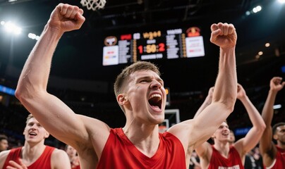 Basketball Player Celebrating Win: Joy, Passion, and Victory on the Court