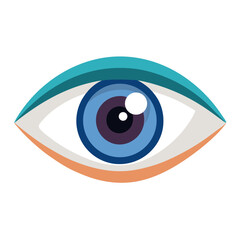 Discover vibrant vision with this modern, stylized eye graphic, perfect for healthcare, technology, or creative projects needing a sharp, focused aesthetic.