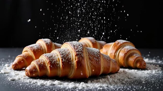 fresh croissant on the table