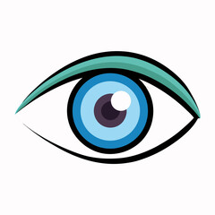 Vibrant stylized eye symbol representing vision, perception, and awareness, perfect for healthcare, technology, or creative concepts.