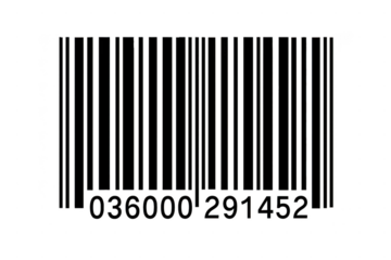 Image of a product barcode label isolated illustration on transparent background