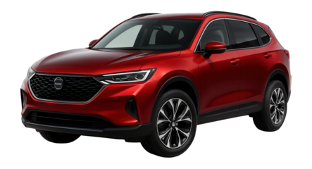 Stylish red SUV vehicle.