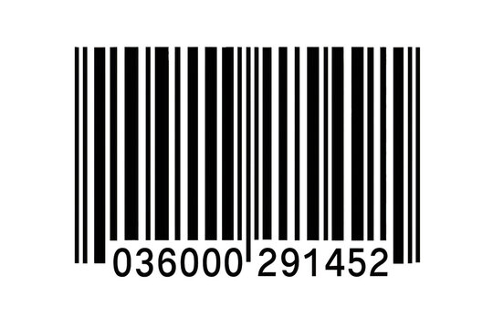 Image of a product barcode label isolated illustration on transparent background