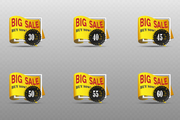 Advertising banner with big sale and special discount.