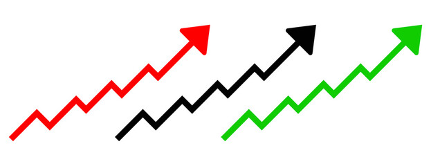 Zig Zag Upward Arrow Vector