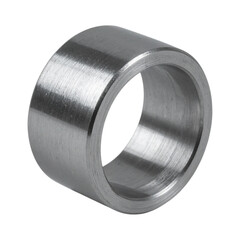 A thick, brushed metal ring with a textured surface, a great abstract industrial object on a transparent background