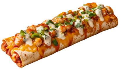 Garlic breadsticks with melted cheese isolated on transparent background