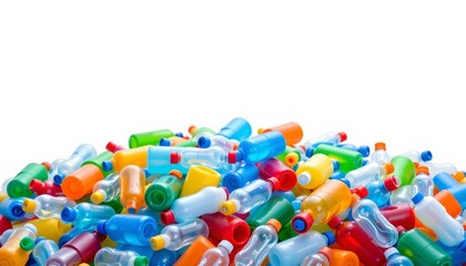 Colorful Plastic Caps Heap for Recycling Concept