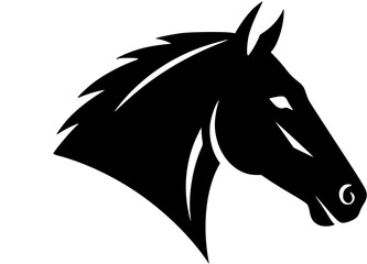Fototapeta premium horse head silhouette vector 
