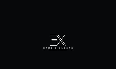 EX, XE, E, X Abstract Letters Logo Monogram