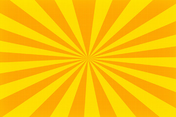 Obraz premium Sunburst rays in yellow and orange concentric lines
