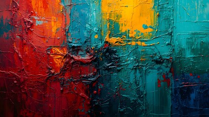 Fototapeta premium Bright Multicolor Abstract Paint Texture for Modern Artistic Decorative Background.