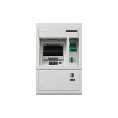 Modern White ATM Machine, Front View