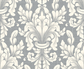 Damask modern seamless pattern element. Vintage classical old fashioned damask ornament, seamless texture for wallpapers, textile.