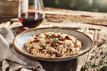 Risotto with salsiccia