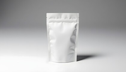 Blank White Stand-Up Pouch Packaging Mockup
