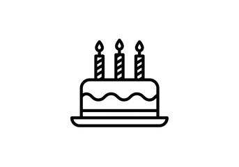 vector illustration of a birthday cake