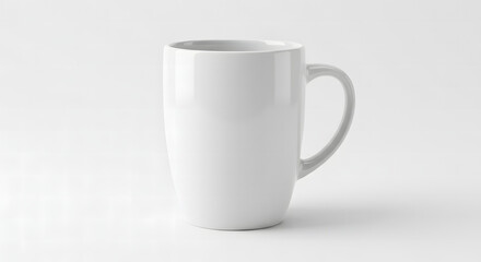Obraz premium White Ceramic Mug on Clean Background 