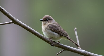 Obraz premium Asian Brown Flycatcher on a Branch
