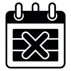Calendar Event Cancel Icon.