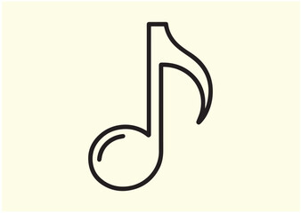 Obraz premium Music note line art Vector