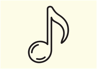 Obraz premium Music note line art Vector