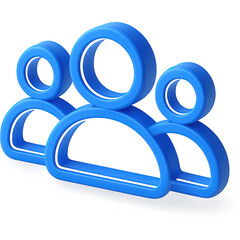 Three people are shown in a blue circle