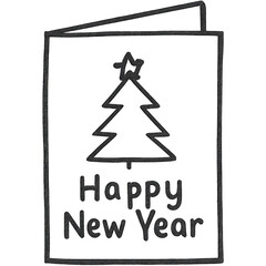 The tree is drawn in a simple, stylized way, with the branches