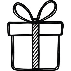 A gift box with a ribbon on top