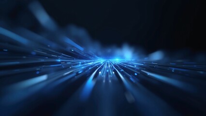 Sleek corporate background with a seamless flow of blue and black glass rays, creating a polished, modern, and high-tech background ideal for professional presentations and digital assets.