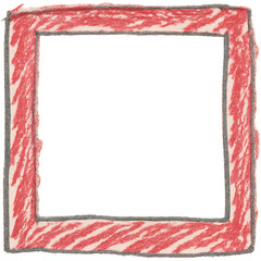 A red frame with a white background